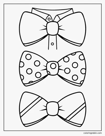 Bow Ties coloring page