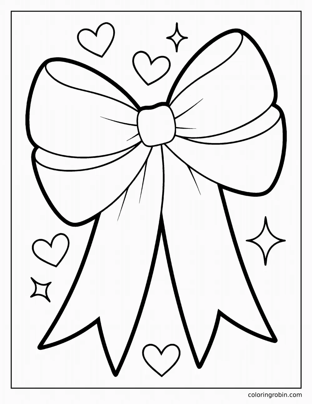 Bow coloring page