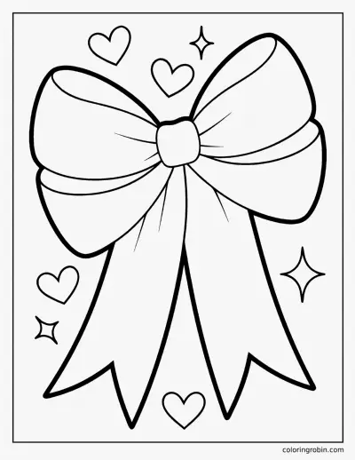 Bow coloring page