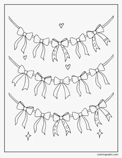 Bows on a Ribbon coloring page