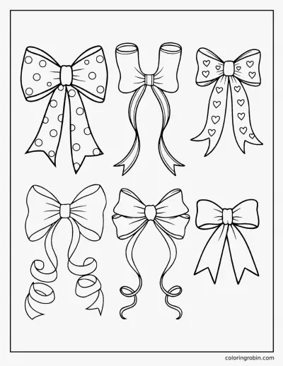 Six Bows coloring page