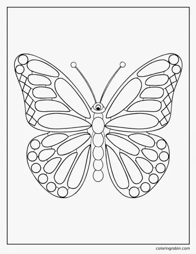 Stained Glass Butterfly coloring page