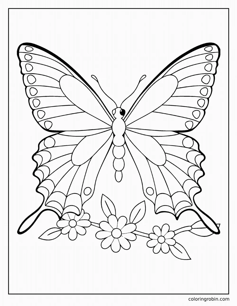 Swallowtail Butterfly coloring page