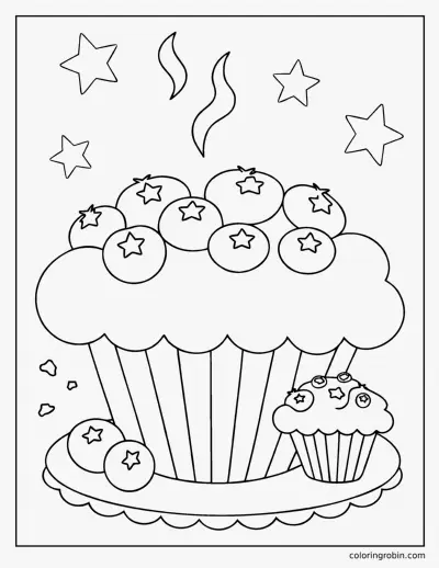 Big Blueberry Muffin coloring page