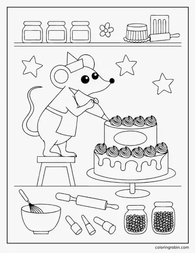Cake Decorating coloring page