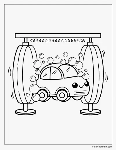 Car Wash coloring page