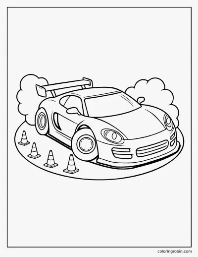 Drift Car coloring page