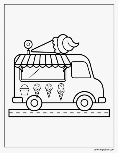 Ice Cream Truck coloring page