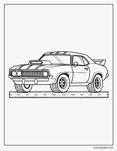 Muscle Car coloring page
