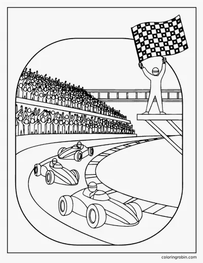 Race Day coloring page