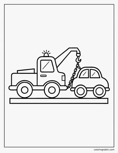 Tow Truck coloring page
