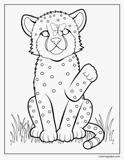 Baby Cheetah coloring page