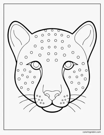 Cheetah Face coloring page