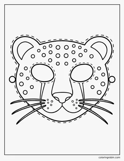 Cheetah Mask coloring page