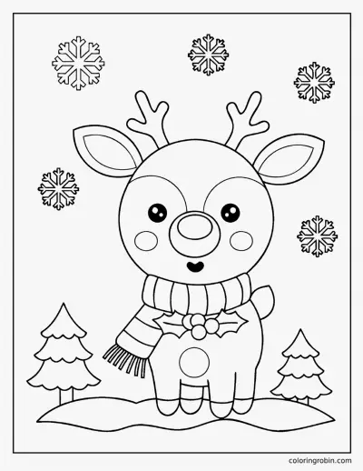 Baby Reindeer coloring page