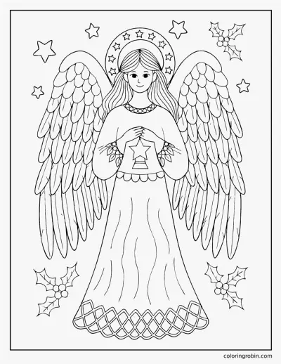 Christmas Angel coloring page