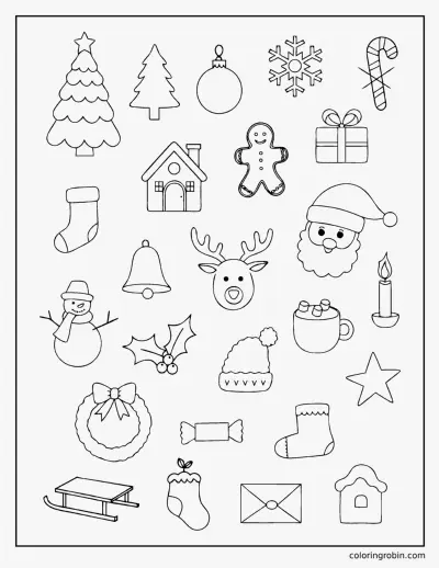 Christmas Doodle Page coloring page