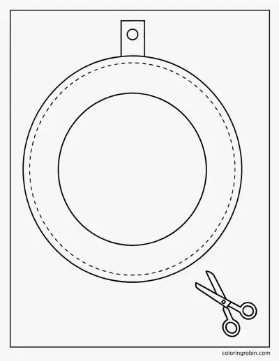 Blank Wreath Template coloring page