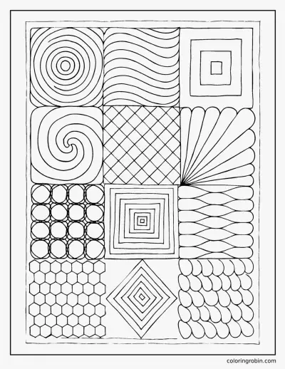 Optical Patterns coloring page