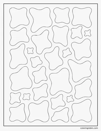 Cow Print Pattern coloring page