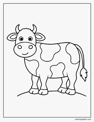 Toddler Cow coloring page