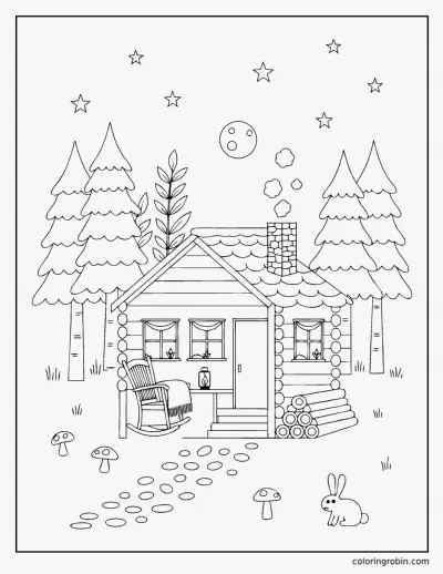 Cabin in the Woods coloring page