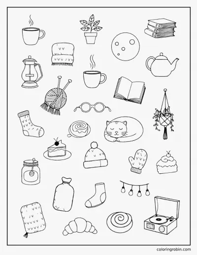 Cozy Doodle Page coloring page