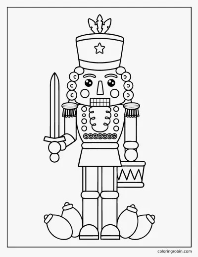 Nutcracker Soldier coloring page