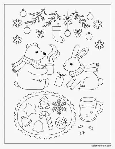 Christmas Cookies coloring page