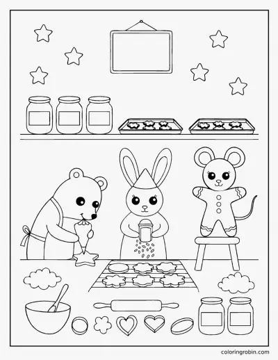 Cookie Decorating coloring page