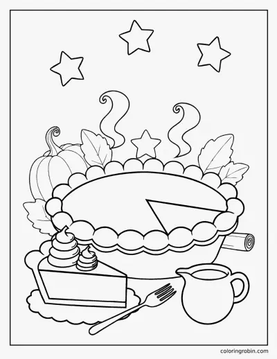Pumpkin Pie coloring page