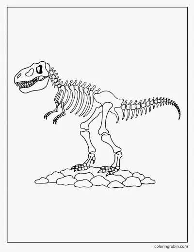 Dinosaur Skeleton coloring page