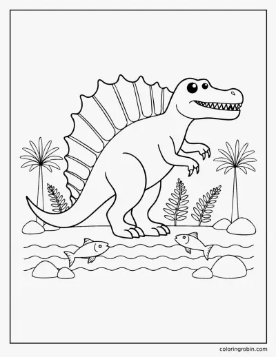 Spinosaurus coloring page