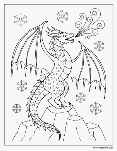 Ice Dragon coloring page