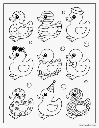 Rubber Duck Collection coloring page