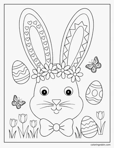 Easter Bunny Face coloring page