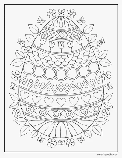 Easter Egg Mandala coloring page