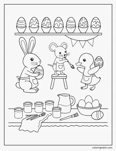 Egg Decorating coloring page