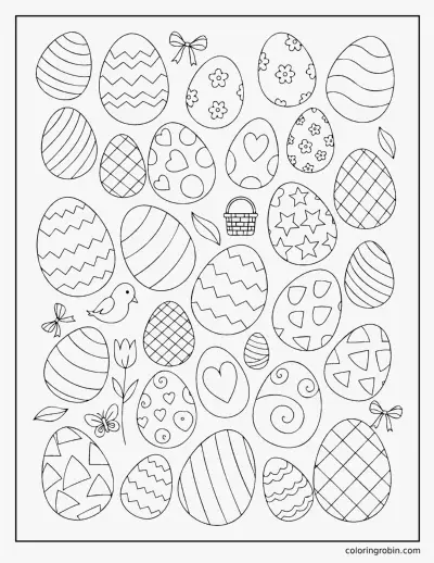 Egg Doodle Page coloring page