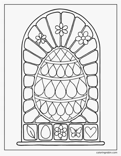 Stained Glass Egg coloring page