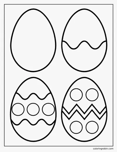 Toddler Easter Eggs coloring page