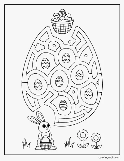 Winding Path Egg coloring page