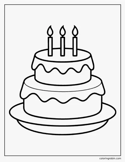 Birthday Cake coloring page