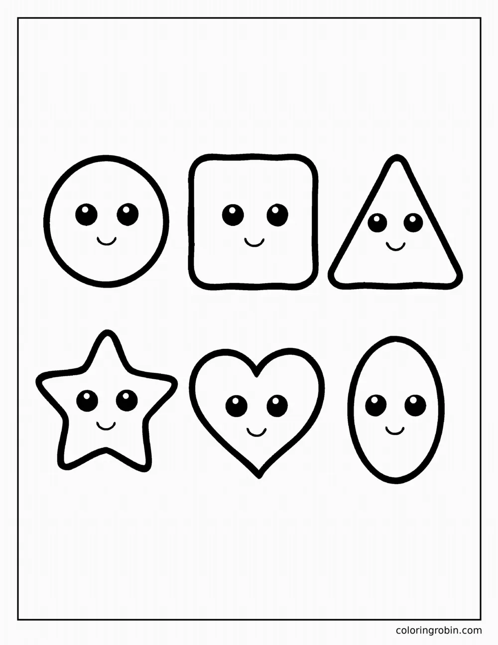 First Shapes coloring page