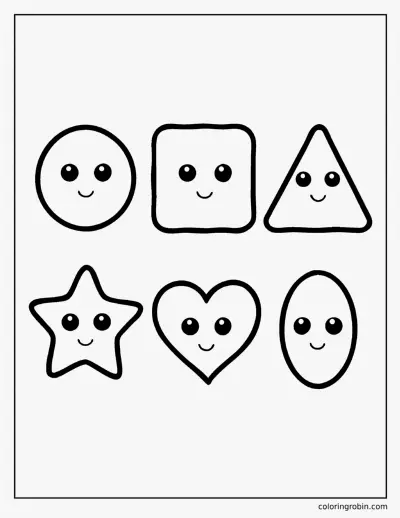 First Shapes coloring page