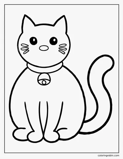 Friendly Cat coloring page