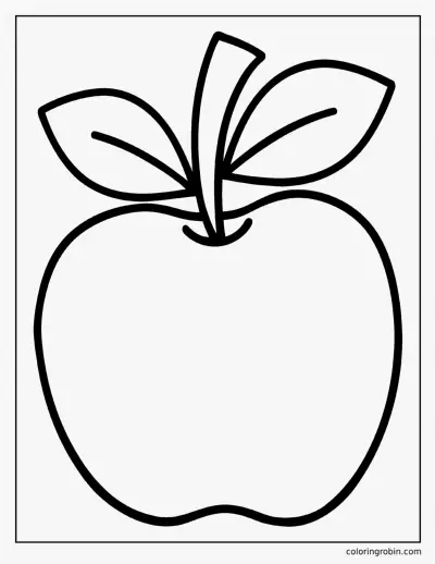 One Big Apple coloring page