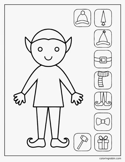 Design Your Own Elf coloring page