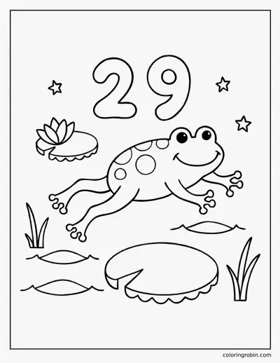 Leap Day Frog coloring page