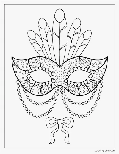 Mardi Gras Mask coloring page